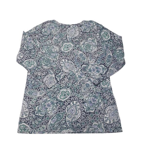 Basic Editions 3‑Pc Women’s Bundle S Paisley Top + Blue & Khaki Wide‑Leg Capris - Picture 3 of 16